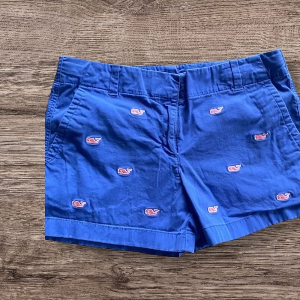 VINEYARD VINES GUC GIRLS PURPLE BLUE SHORTS BOTTOMS SUMMER CASUAL WHALES SIZE 14